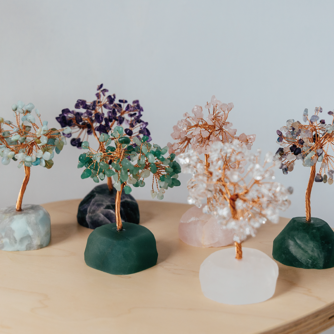 原礦水晶樹丨Treasure Tree丨白水晶。綠東陵丨淨化。招財