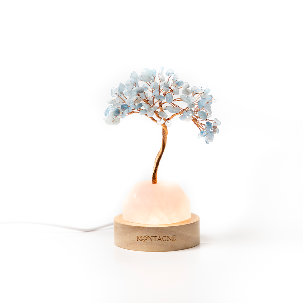 原礦水晶樹丨Bora丨海藍寶。粉水晶|感情。溝通