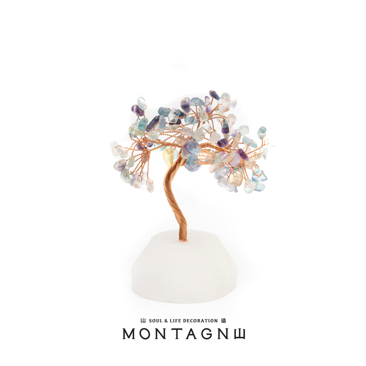 原礦水晶樹丨Treasure Tree|白水晶。彩螢石丨淨化。增強