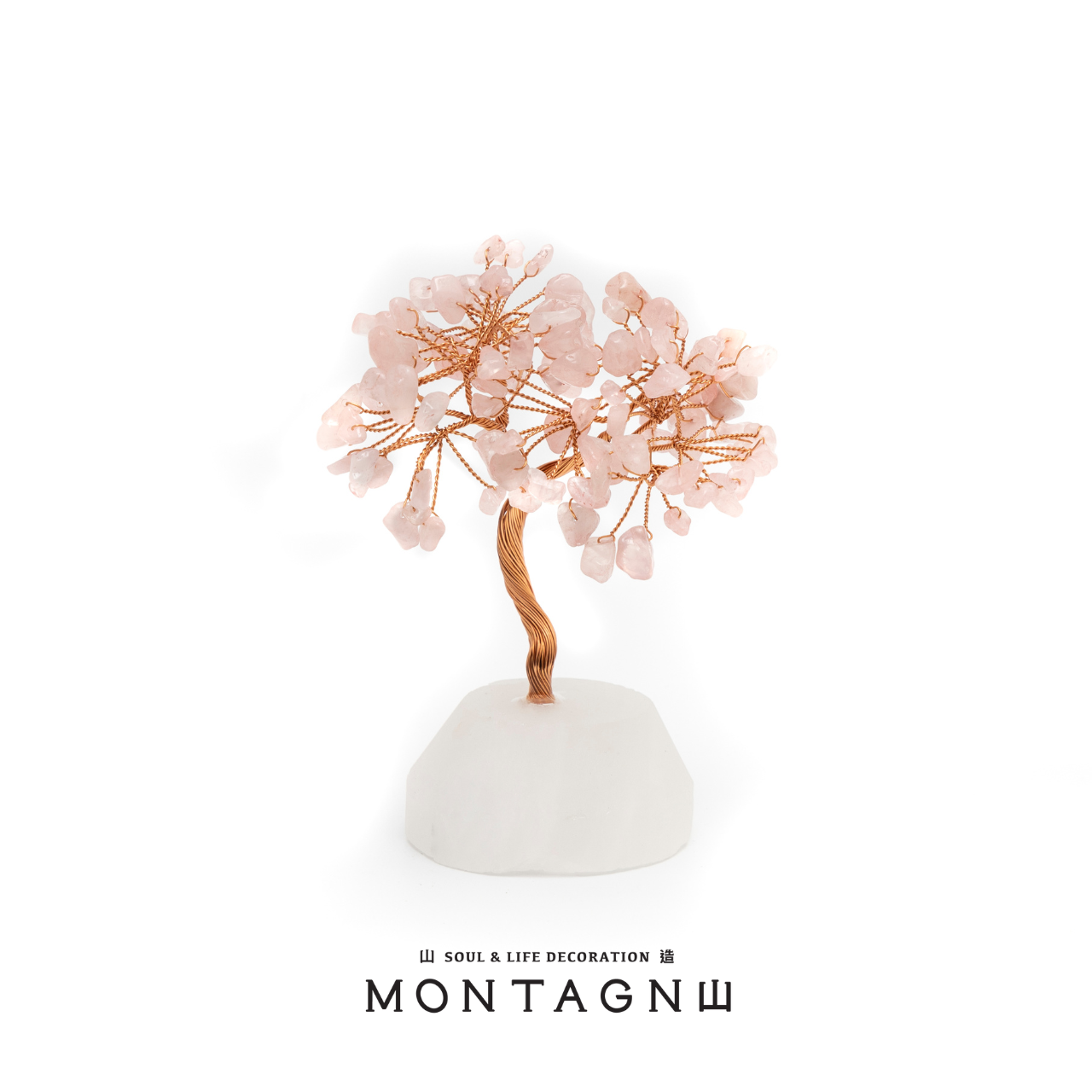 原礦水晶樹丨Treasure Tree丨白水晶。粉水晶丨桃花。人緣