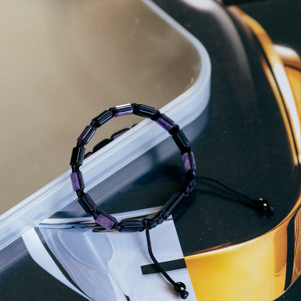 Nouvelle|Aurora|紫水晶。黑瑪瑙手鏈