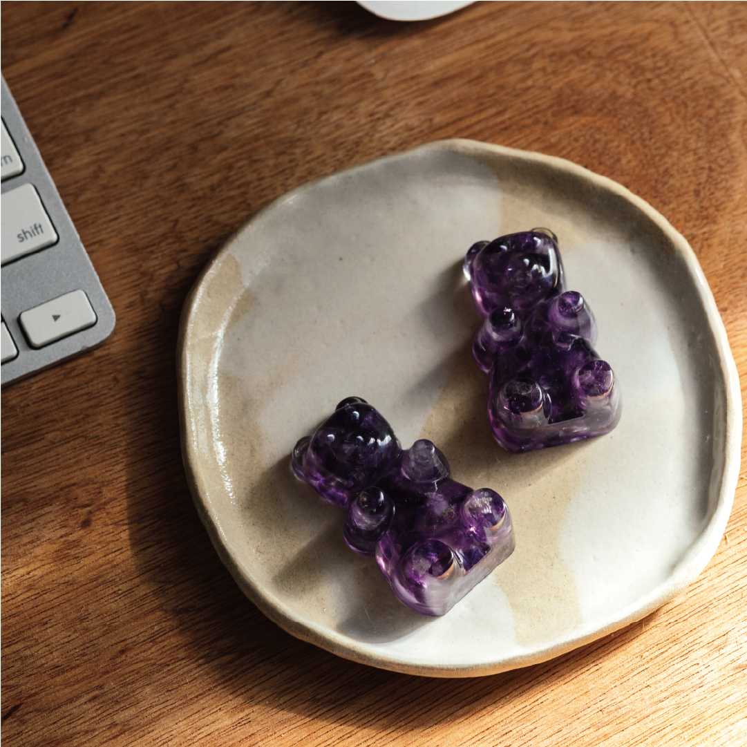 Gummy bear|紫水晶|公仔。紙鎮