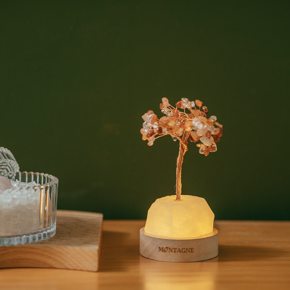 原礦水晶樹丨Hawaii丨紅瑪瑙。粉水晶丨勇氣。力量。愛