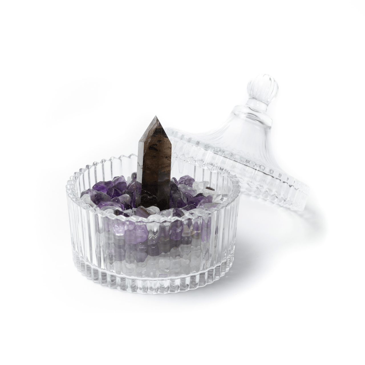 水晶消磁套組|贈茶水晶柱或粉晶愛心