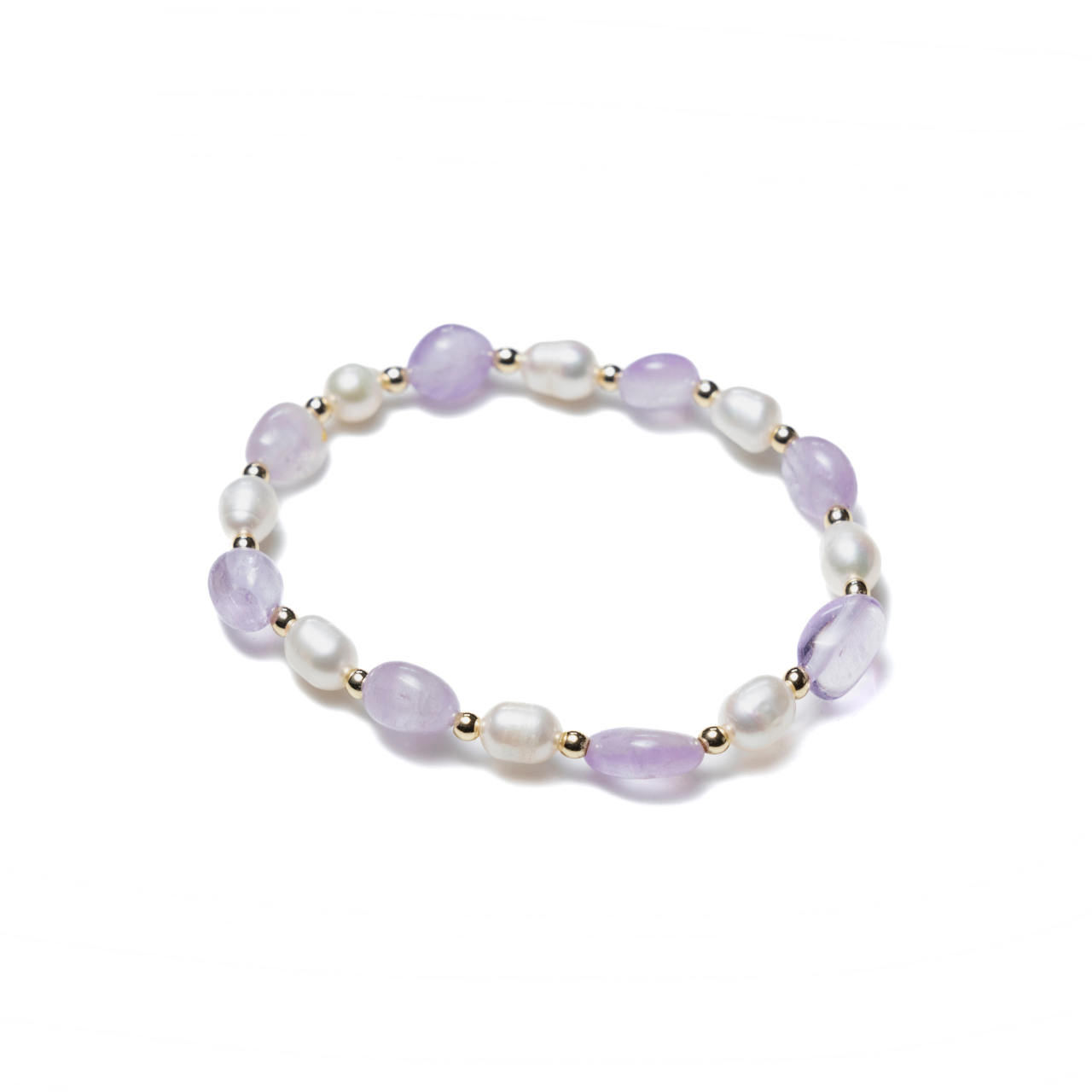 Pearl丨紫水晶手鍊丨彈力繩款