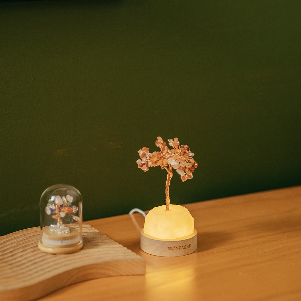 原礦水晶樹丨Hawaii丨紅瑪瑙。粉水晶丨勇氣。力量。愛