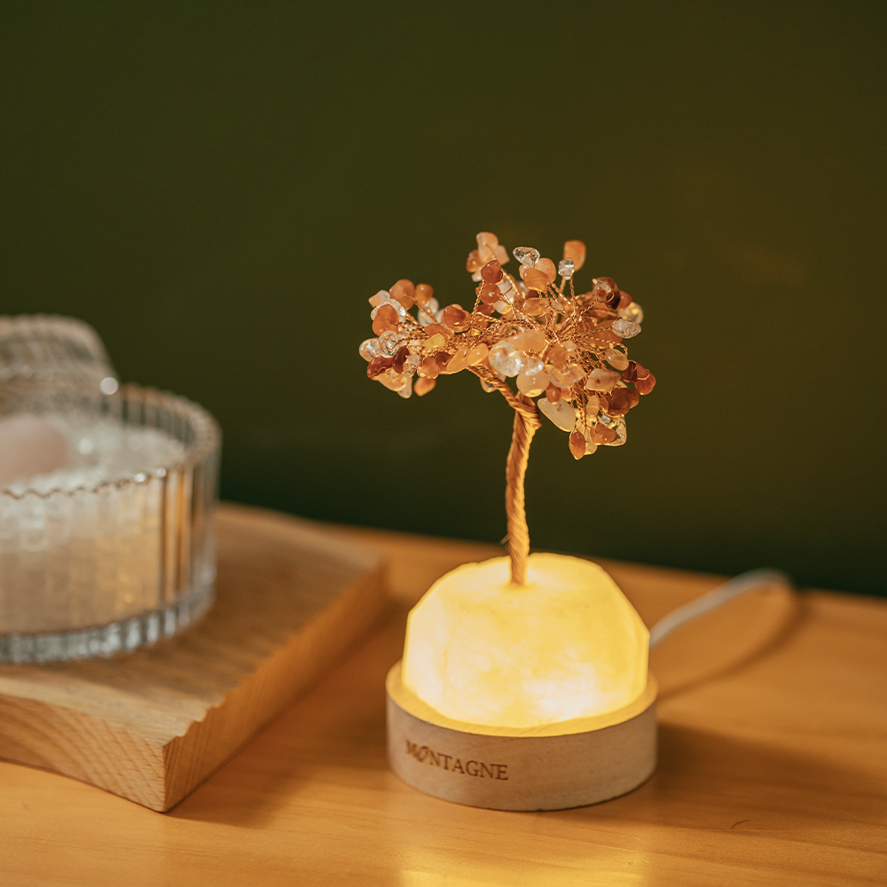 原礦水晶樹丨Hawaii丨紅瑪瑙。粉水晶丨勇氣。力量。愛