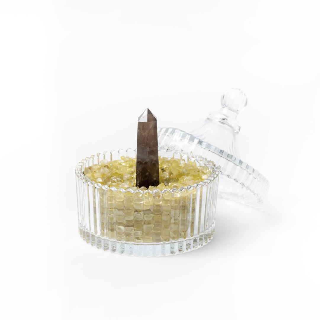 納福限定款|白水晶X茶水晶X紅石榴