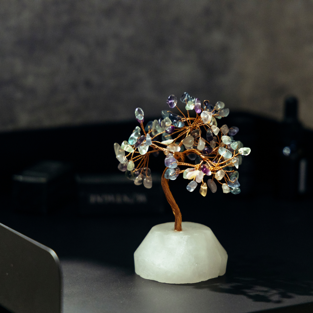 原礦水晶樹丨Treasure Tree|白水晶。彩螢石丨淨化。增強