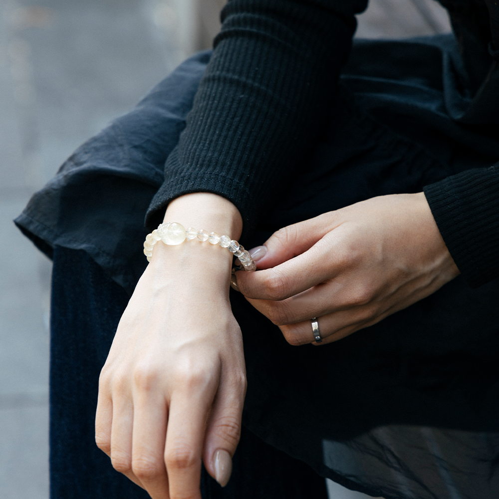 貔貅|黃水晶。金髮晶手鍊