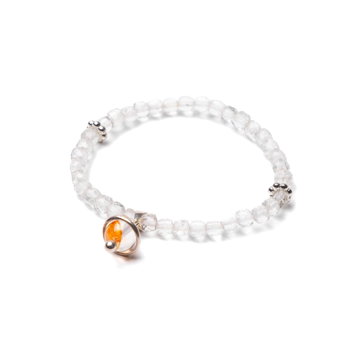 Auralis丨星曈丨白水晶。紅膠花