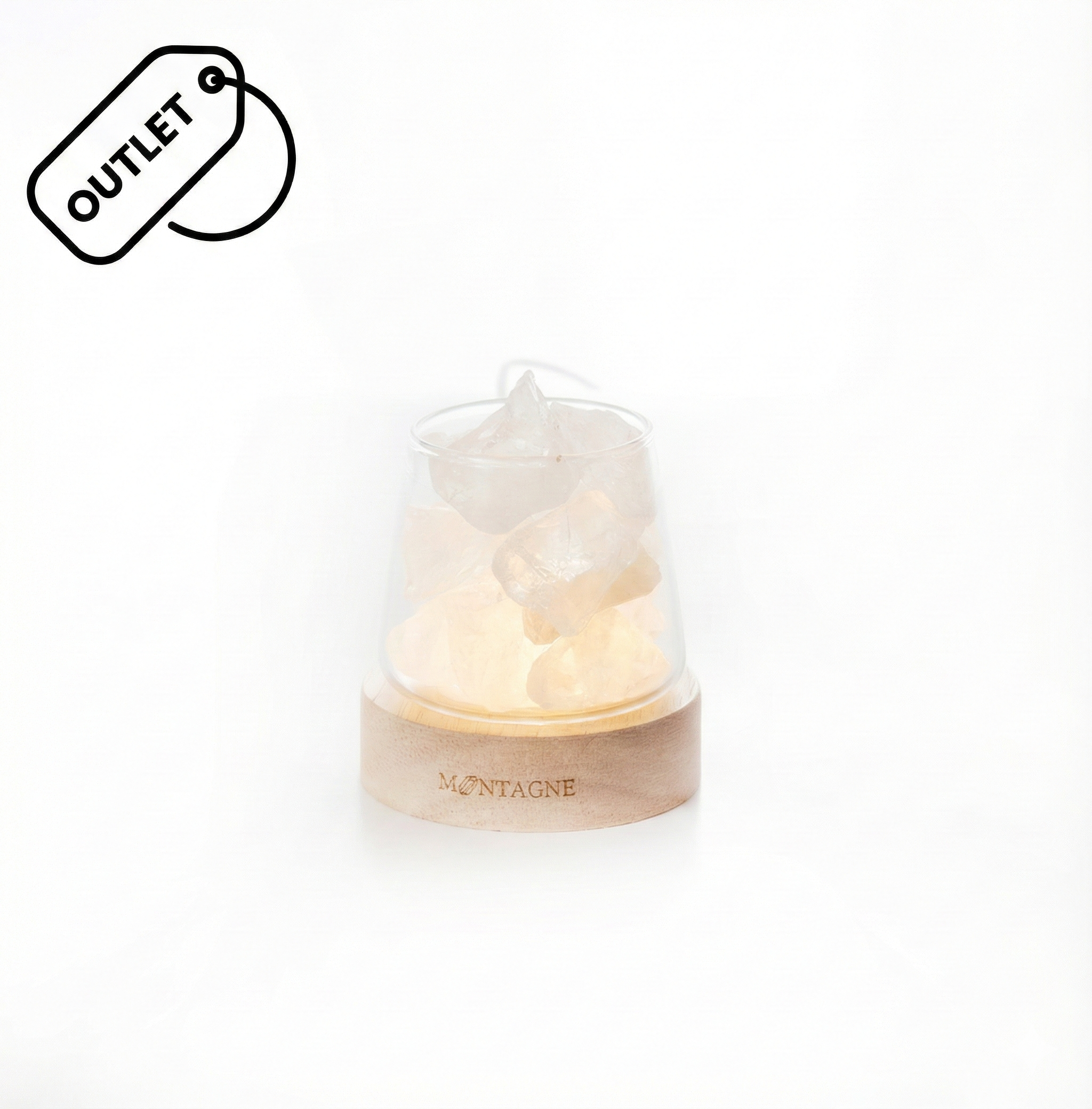 特賣品| mini 富士山擴香組|白水晶(付裸裝精油)