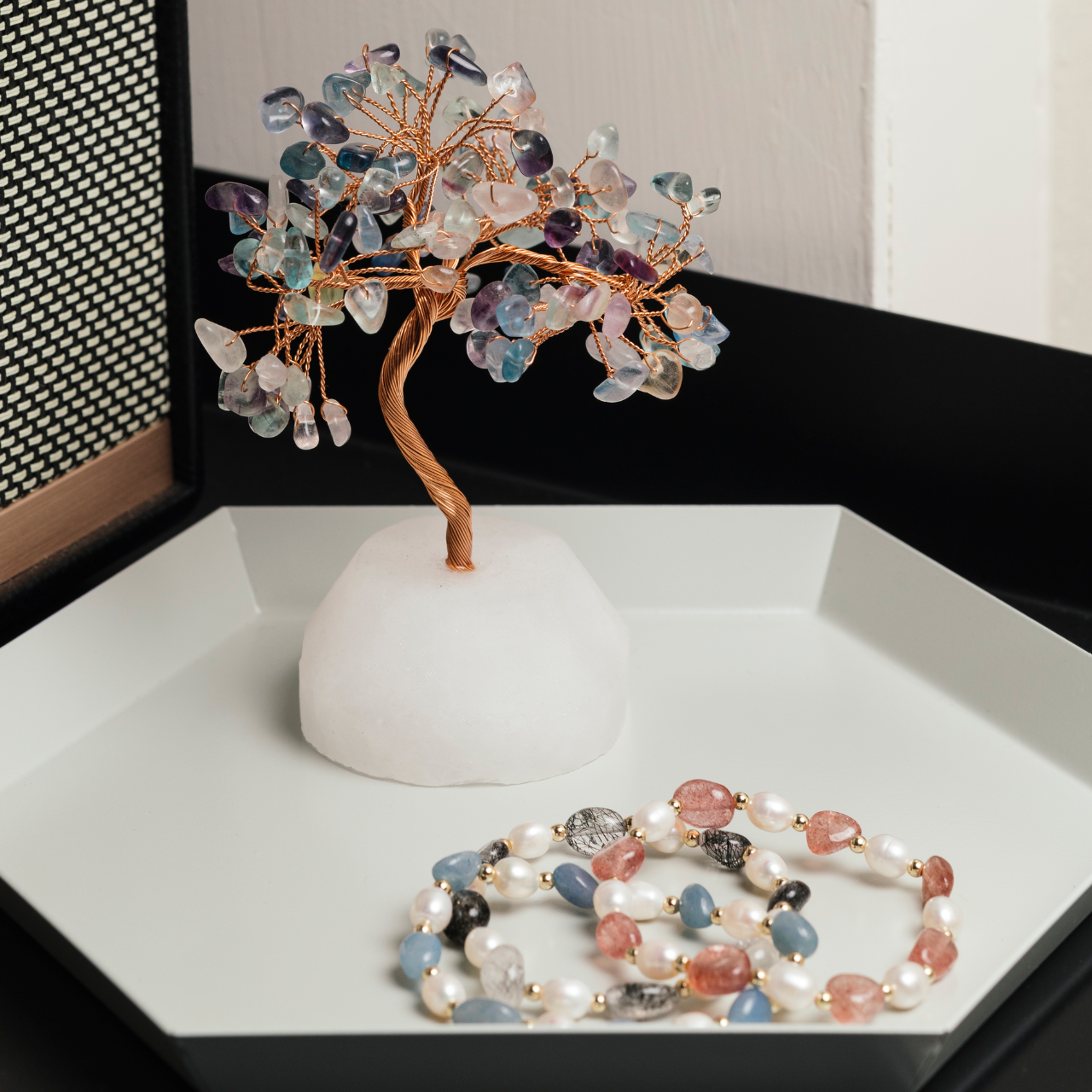 PEARL|黑金超七手鏈|彈力繩款
