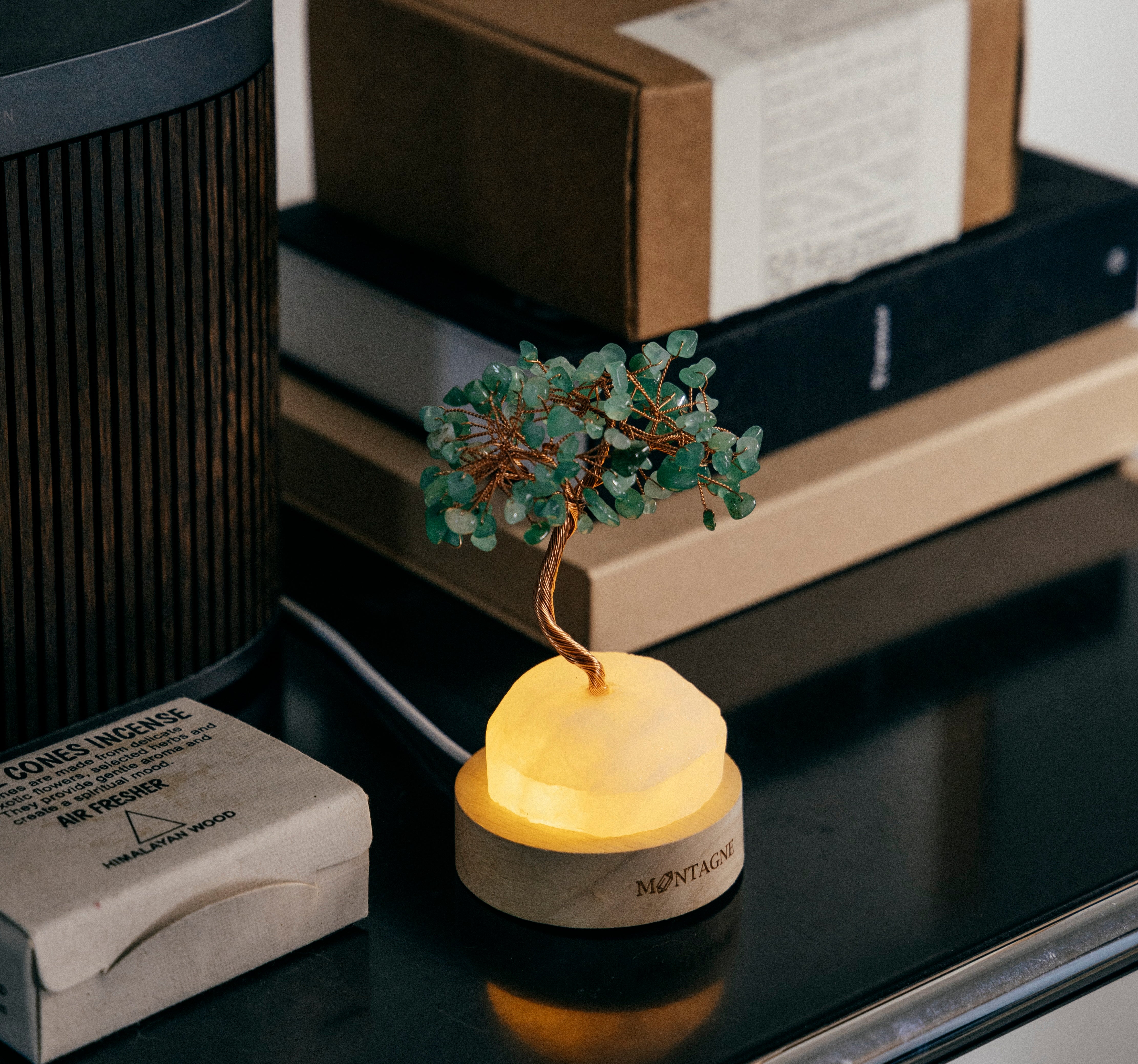 原礦水晶樹丨Treasure Tree丨白水晶。綠東陵丨淨化。招財