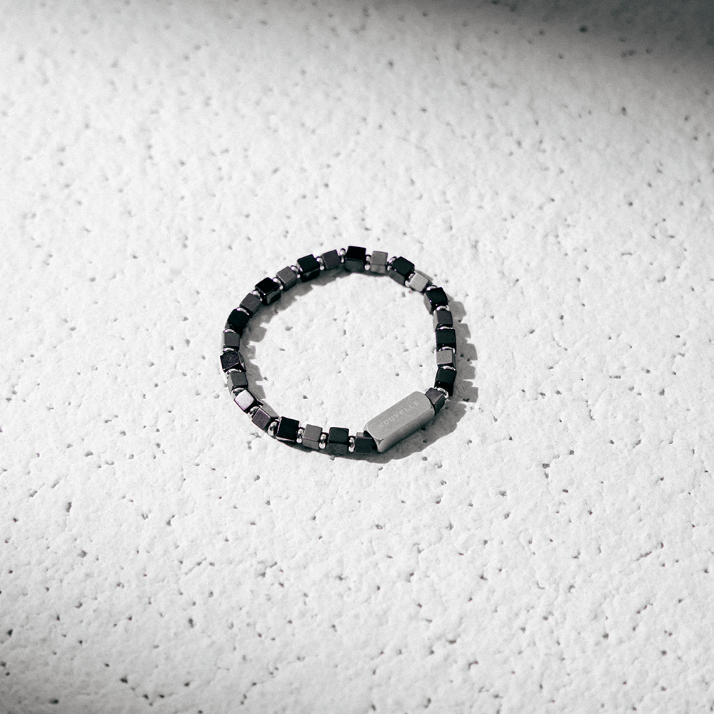 Nouvelle|Cube|赤鐵礦。黑瑪瑙手鏈