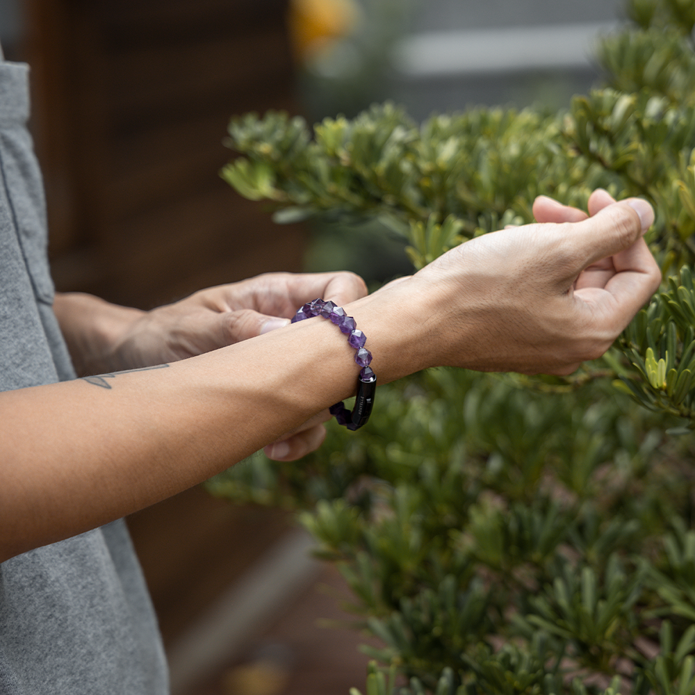 Nouvelle|SnapEase|切角紫水晶手鍊