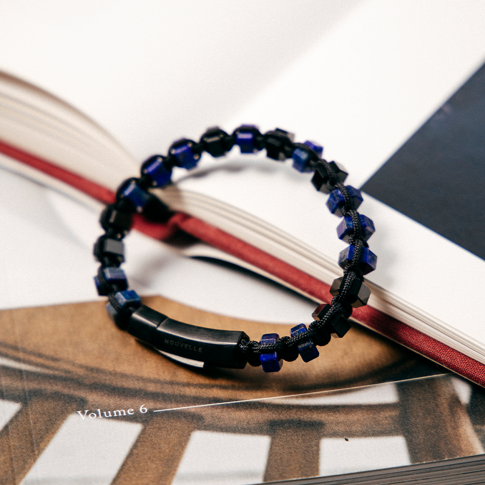 Nouvelle|R.A.M. 青金石。黑瑪瑙手鏈