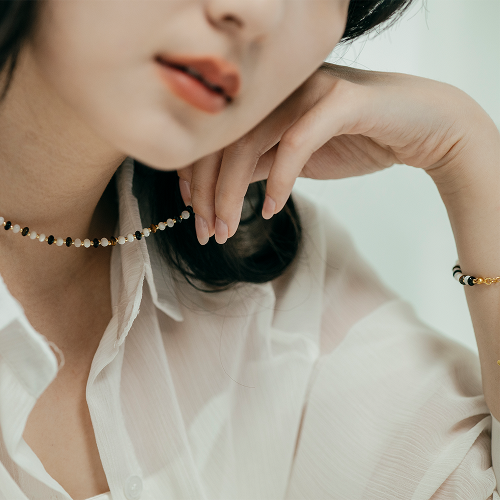 Nacre|虎眼石、白貝母