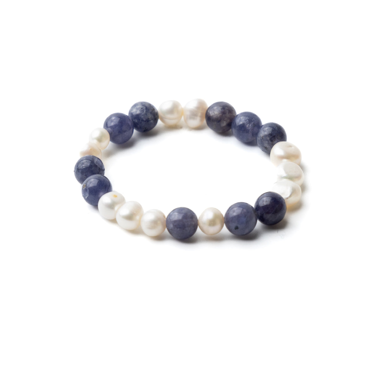 堇青石天然珍珠手鍊-靜謐系列-細節