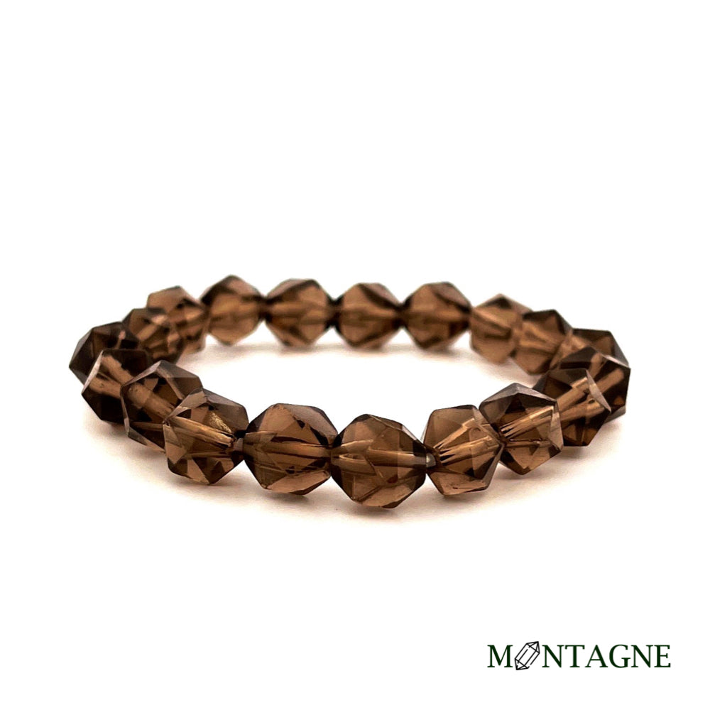 切角|茶水晶手鍊(男女款)