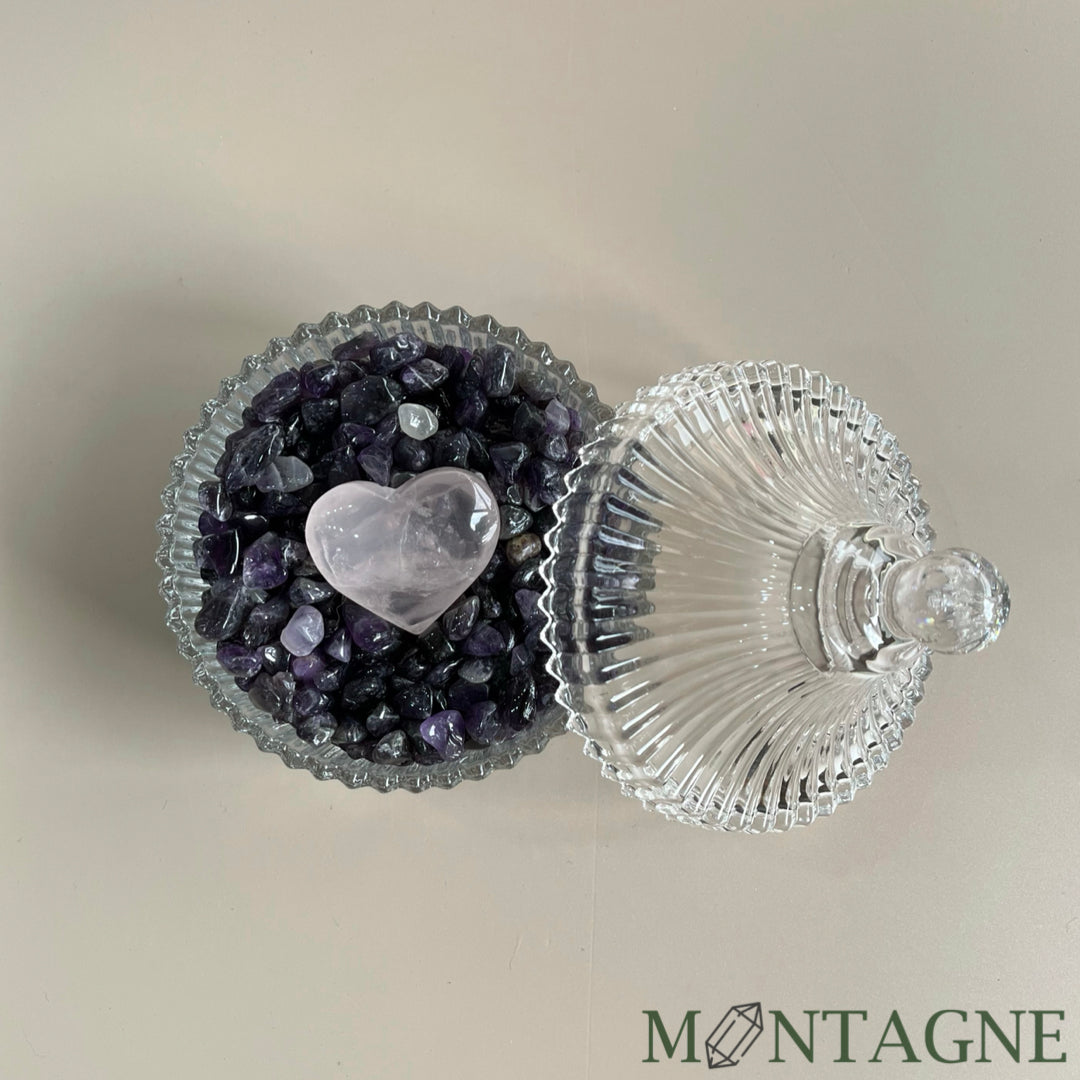 水晶消磁套組|贈茶水晶柱或粉晶愛心