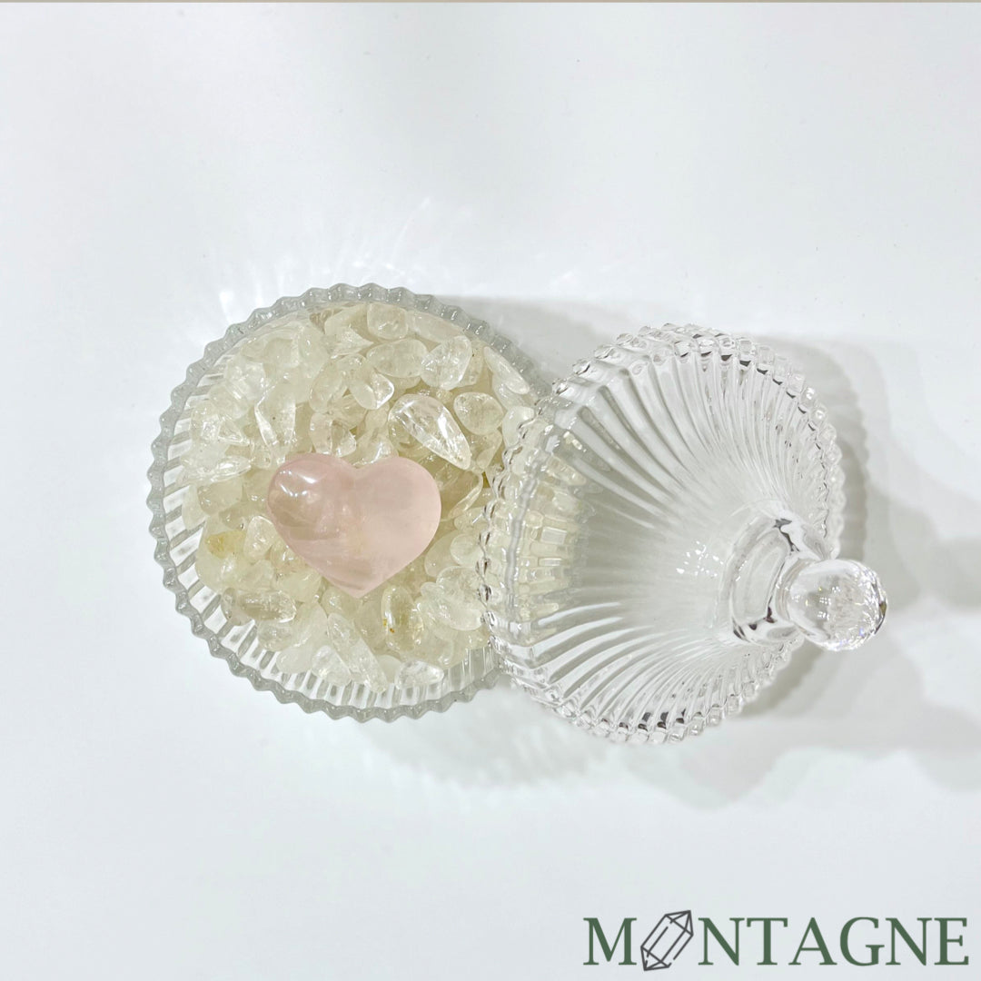 水晶消磁套組|贈茶水晶柱或粉晶愛心