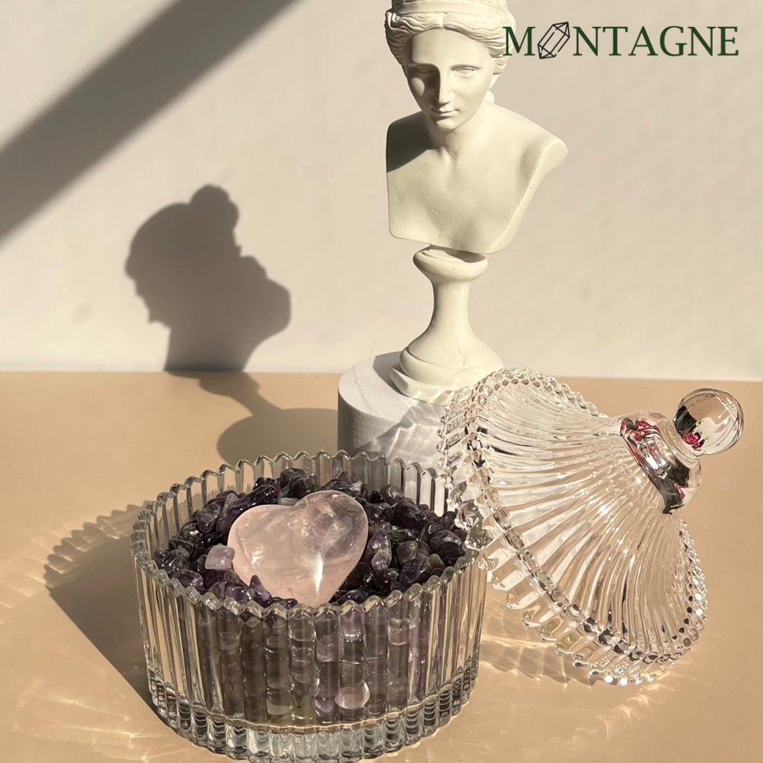 水晶消磁套組|贈茶水晶柱或粉晶愛心