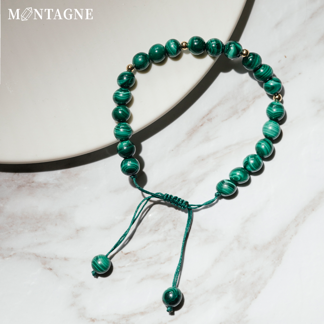 編織|孔雀石手腳鍊