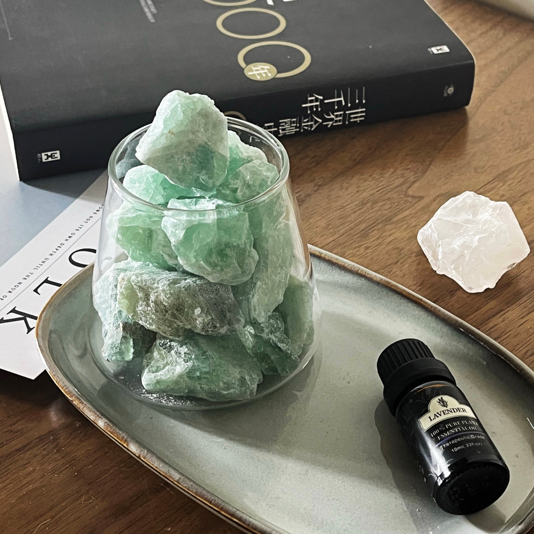 綠螢石富士山晶礦杯|Montagne山造