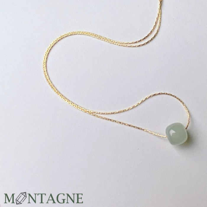 天然和田玉鎖骨鍊：極簡新中式美學，提升氣質的溫潤日常飾品| Montagne