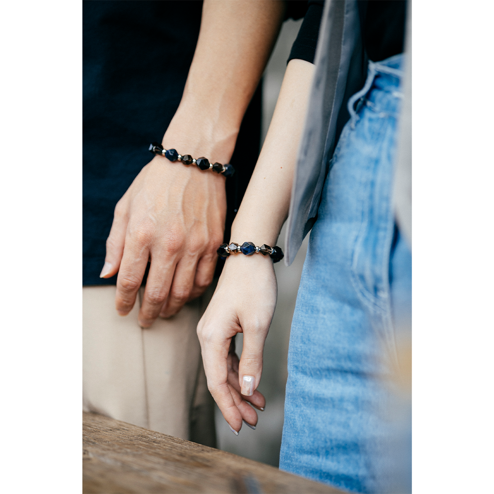 紅茶蘇打|茶水晶。黑曜石。藍紋石|編織款