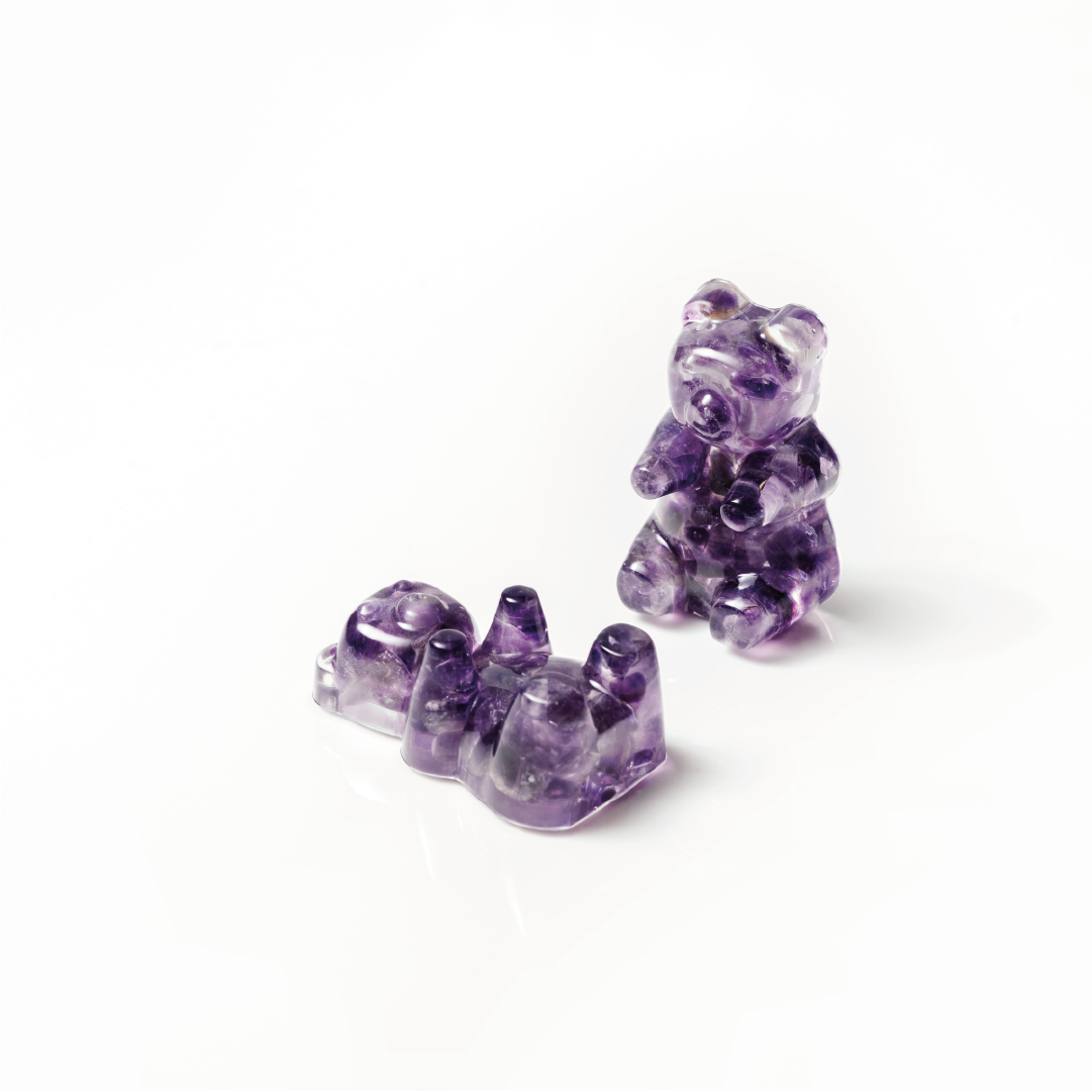 Gummy bear｜紫水晶｜公仔。紙鎮