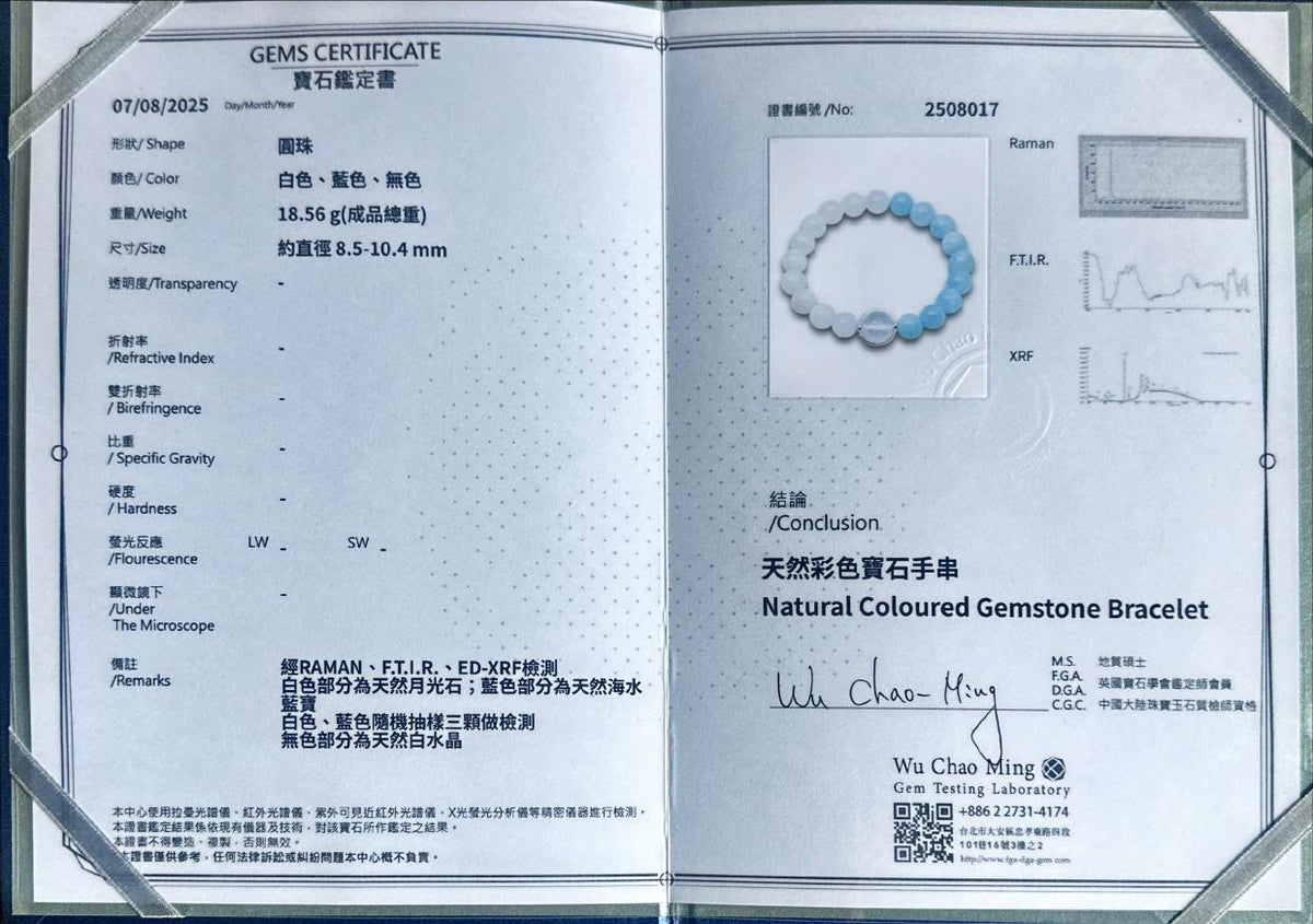 Lunara丨月海之光丨海藍寶。月光石。白水晶手鍊.jpg