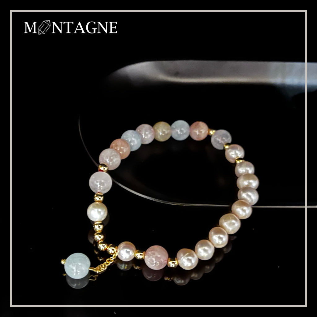 MORGANITE｜摩根石Ｘ珍珠手鍊