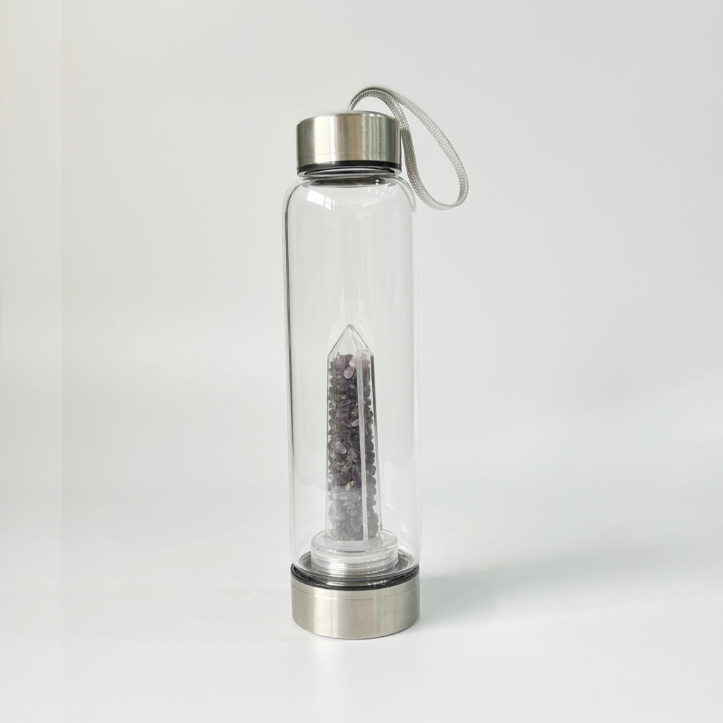 天然水晶石柱能量瓶(碎石款)