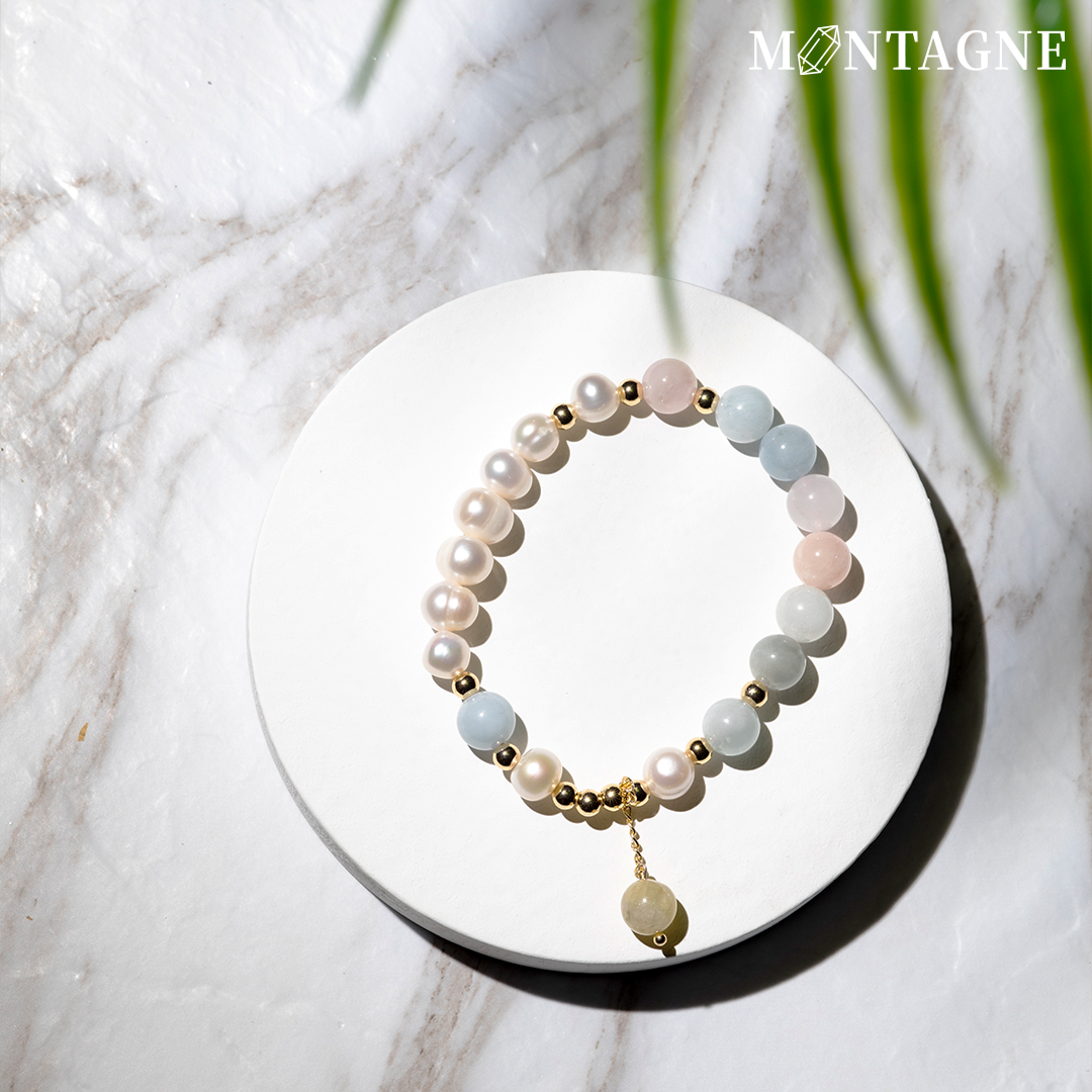MORGANITE｜摩根石Ｘ珍珠手鍊